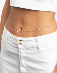 Gold Star & Diamante Waist Chain - link has visual effect only