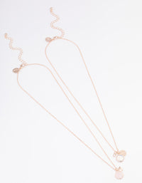 Rose Gold Semi-Precious Mixed Jewellery Set - link has visual effect only