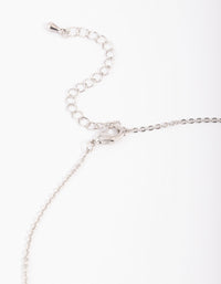 Diamond Simulant Sapphire Halo Necklace - link has visual effect only