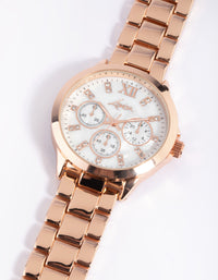 Gold Marble Diamante Watch - link has visual effect only