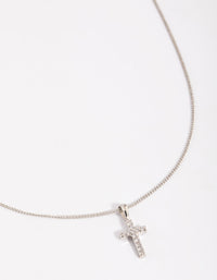 Silver Cross Necklace - link has visual effect only