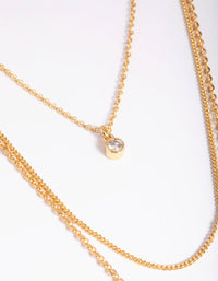 Gold Plated Celestial Layered Necklace - link has visual effect only