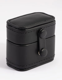 Small Black Faux Leather Ring Box - link has visual effect only