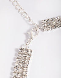 Silver Diamante Teardrop Layered Necklace - link has visual effect only