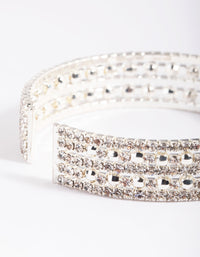 Silver Diamante Wide Bracelet - link has visual effect only