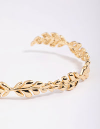 Gold Plated Leaf Cuff Bracelet - link has visual effect only