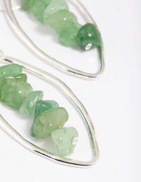 Green Adventurine Chip Oval Drop Earrings - link has visual effect only