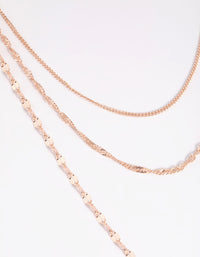 Rose Gold Dainty Chain Lariat Necklace - link has visual effect only