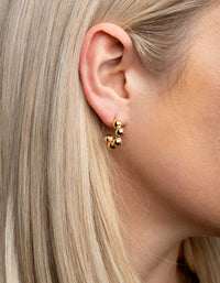 Gold Plated Ball Hoop Earrings - link has visual effect only