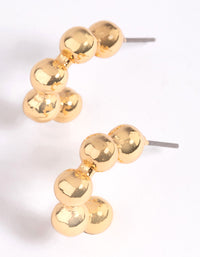 Gold Plated Ball Hoop Earrings - link has visual effect only