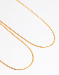 Waterproof Gold Plated Stainless Steel Fine Chain Layered Necklace - link has visual effect only