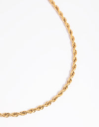 Waterproof Gold Plated Stainless Steel Twisted Chain Necklace - link has visual effect only