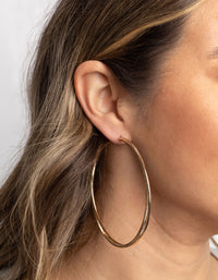 Gold Snake Chain Hoop Earrings - link has visual effect only