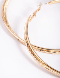 Gold Snake Chain Hoop Earrings - link has visual effect only