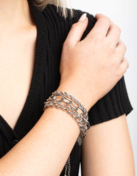 Rhodium Chain Bracelet Pack - link has visual effect only