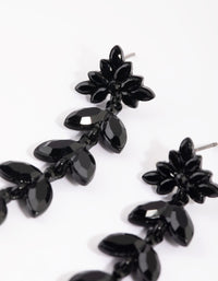 Matte Black Navette Drop Earrings - link has visual effect only