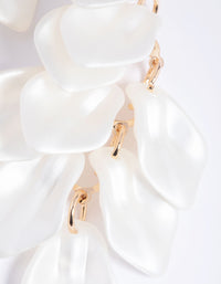 Gold Pearlised Cascading Petal Drop Earrings - link has visual effect only