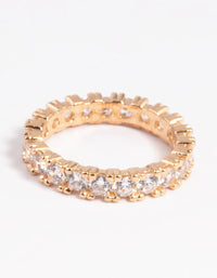 Gold Cubic Zirconia Ring - link has visual effect only