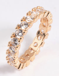 Gold Cubic Zirconia Ring - link has visual effect only