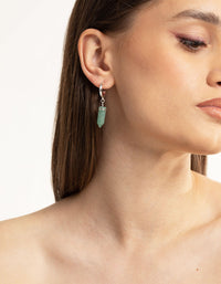 Green Fluorite Shard Hoop Earrings - link has visual effect only