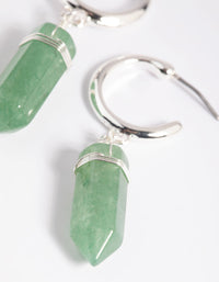 Green Fluorite Shard Hoop Earrings - link has visual effect only