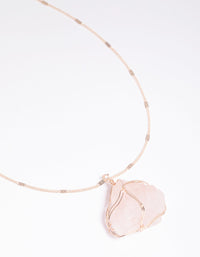 Rose Quartz Statement Necklace - link has visual effect only