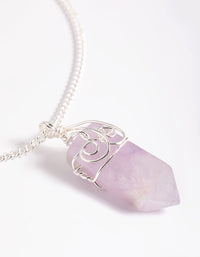 Silver Amethyst Shard Necklace - link has visual effect only