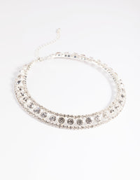 Silver Diamante Collar Choker - link has visual effect only