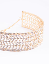 Gold Diamante Choker - link has visual effect only