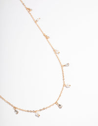 Gold Diamante & Pearl Waist Chain - link has visual effect only