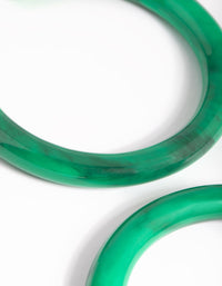 Green Marble Hoop Earrings - link has visual effect only