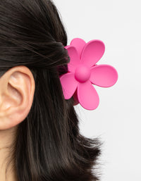 90s Pink Daisy Flower Claw Clip - link has visual effect only