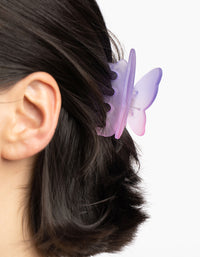 90s Purple Pink Ombre Butterfly Claw Clip - link has visual effect only