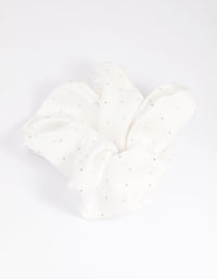 White Diamante Scrunchie - link has visual effect only