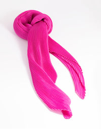 Pink Pleated Satin Bandana Hair Scarf - link has visual effect only