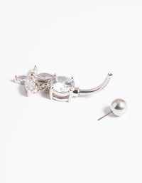 Platinum Plated Titanium Threadless Butterfly Belly Bar - link has visual effect only