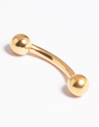 Gold Plated Titanium Threadless Belly Bar - link has visual effect only