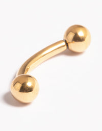 Gold Plated Titanium Threadless Belly Bar - link has visual effect only