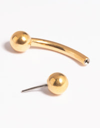 Gold Plated Titanium Threadless Belly Bar - link has visual effect only