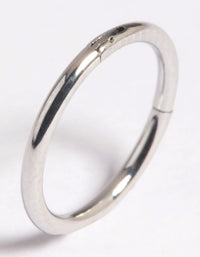 Platinum Plated Titanium Clicker Ring - link has visual effect only