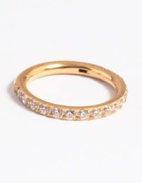 Gold Plated Titanium Clicker Ring - link has visual effect only