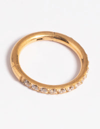 Gold Plated Titanium Clicker Ring - link has visual effect only