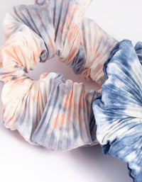 Pleated Tie Dye Scrunchie Set - link has visual effect only