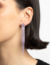 Lilac Waterfall Drop Earrings - link has visual effect only