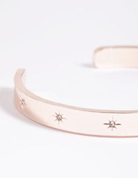 Rose Gold Diamante Star Cuff Bracelet - link has visual effect only