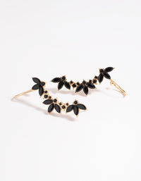 Black Diamante Leaf Ear Cuff - link has visual effect only