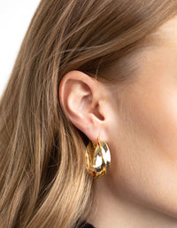 Gold Plated Etched Hoop Earrings - link has visual effect only