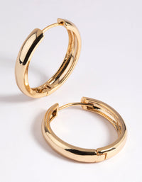 Gold Plated Hinge Hoop Earrings - link has visual effect only