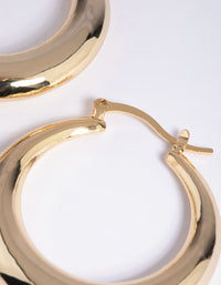 Gold Plated Brass Creole Hoop Earrings - link has visual effect only