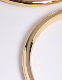 Gold Plated Smooth Hoop Earrings - link has visual effect only